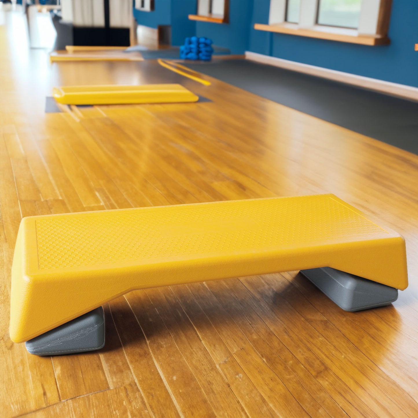 Adjustable Aerobics Step Platform (Yellow)