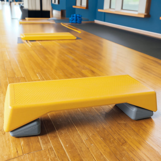 Adjustable Aerobics Step Platform (Yellow)