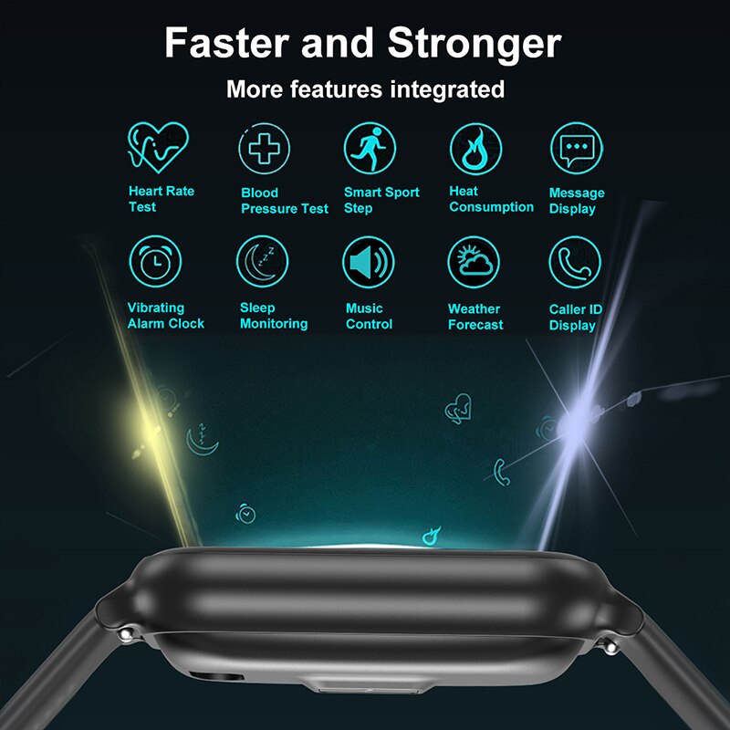 Bluetooth Smart Wristband – IP67 Waterproof Fitness Tracker with Heart Rate & BP Monitor