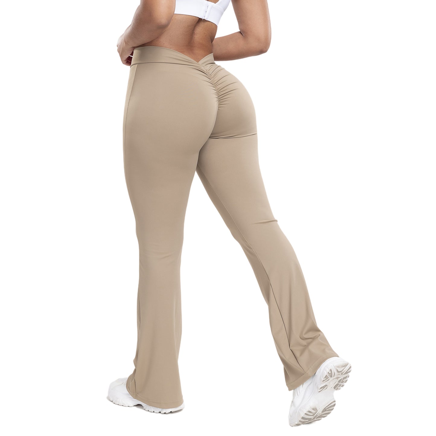 Women’s Peach Trumpet Pants – High Waist Hip‑Lifting Yoga & Fitness Wide‑Leg
