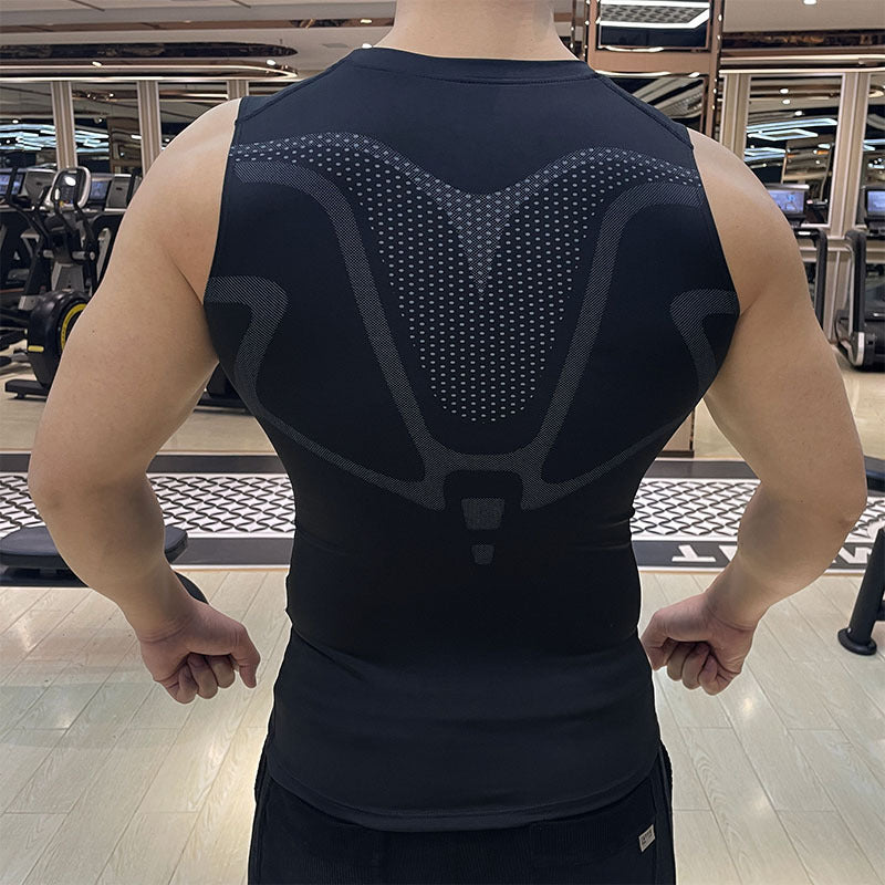 Men’s Quick Dry Sleeveless Vest – Breathable Polyester Running & Fitness Top