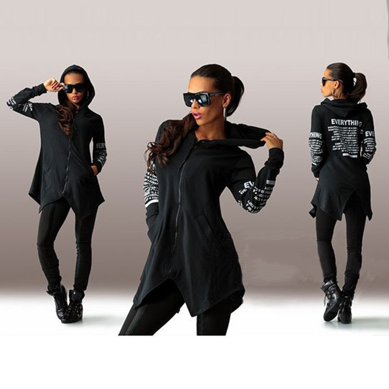 Harajuku Letter Print Hoodie – Plus Size