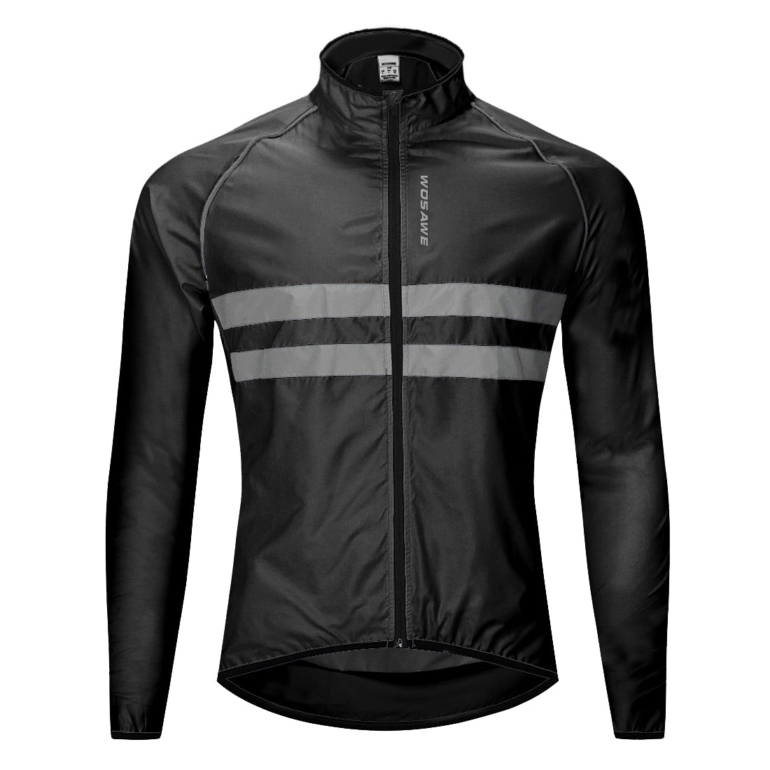 WOSAWE Reflective Cycling Windbreaker – Hooded, Waterproof, Lightweight Sports Jacket
