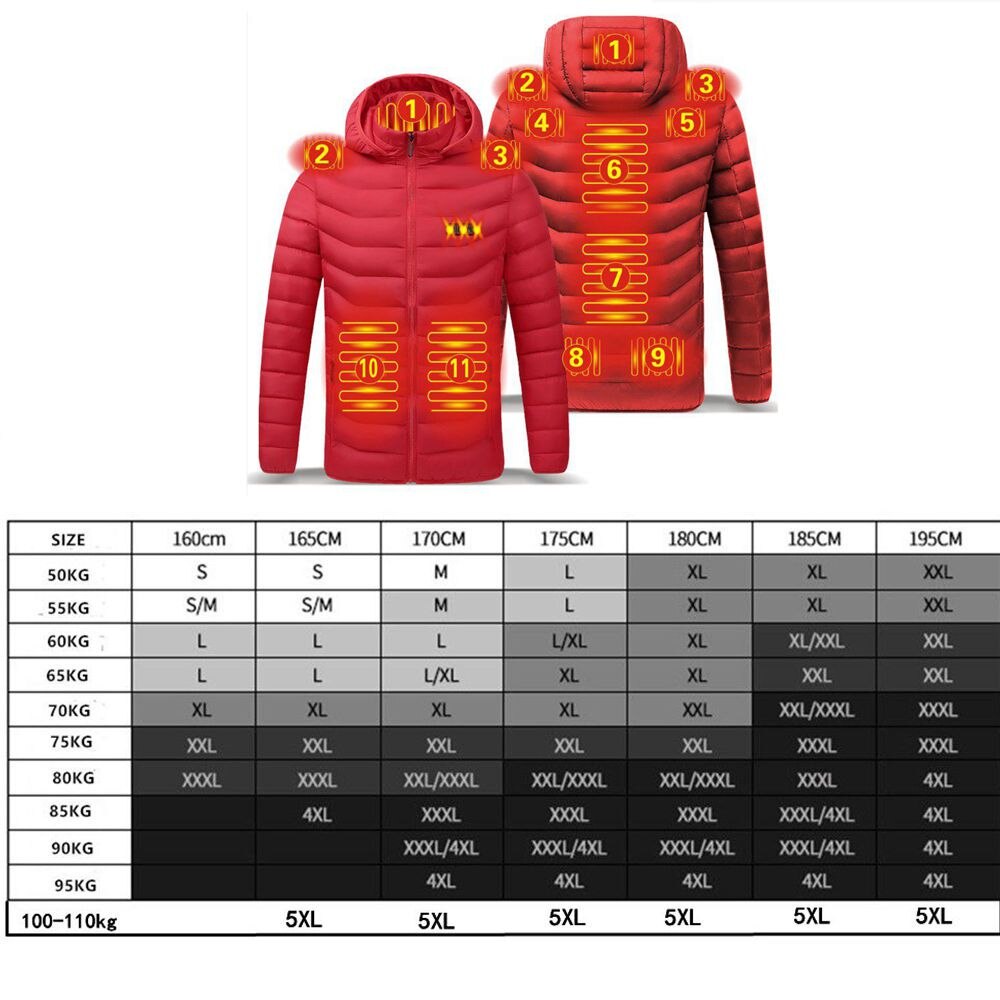 USB Heated Jacket for Men – Winter Thermostat