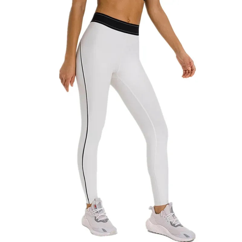High‑Waisted Lycra Compression Leggings – Women’s Fitness Pants