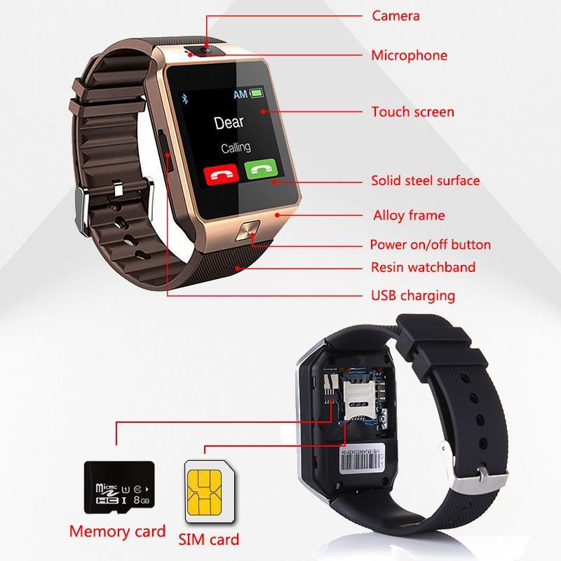 DZ09 Bluetooth Smartwatch Phone Fitness Tracker