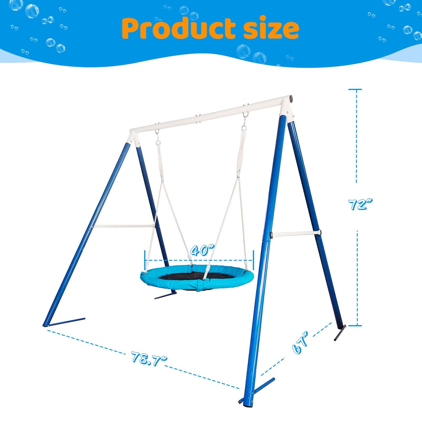 Kids Outdoor Saucer Swing Set