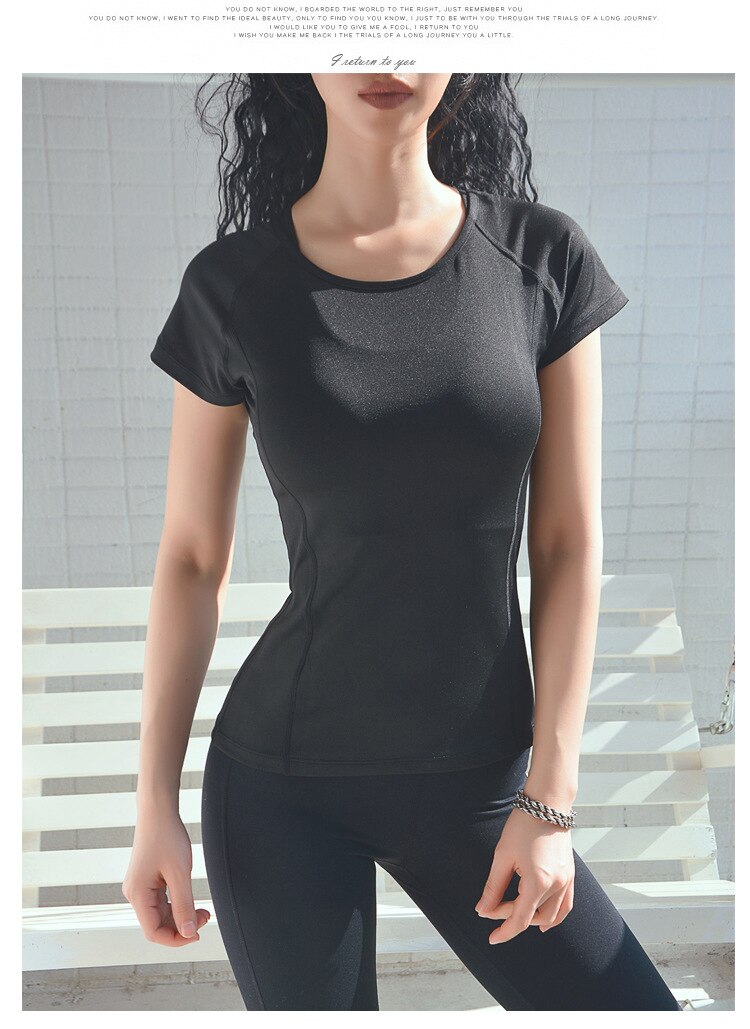 Women’s Slim Fit Summer Yoga T‑Shirt – Ultra Stretch Mesh Top
