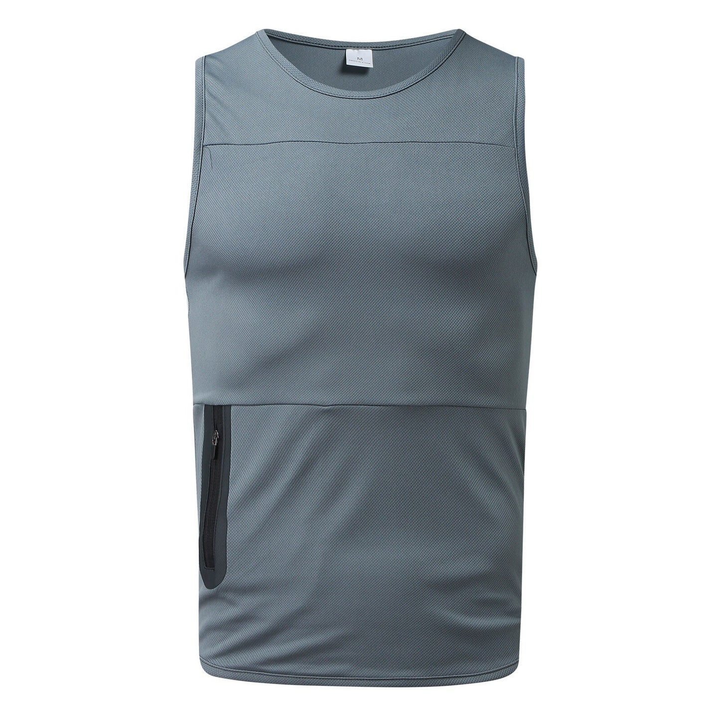 Men’s Zip‑Pocket Tank Top – Summer Fitness Vest