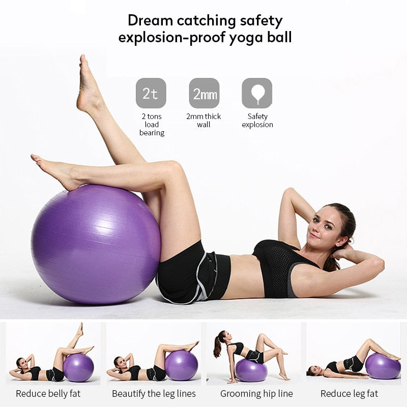 Glossy PVC Fitness & Yoga Ball (45-85cm)