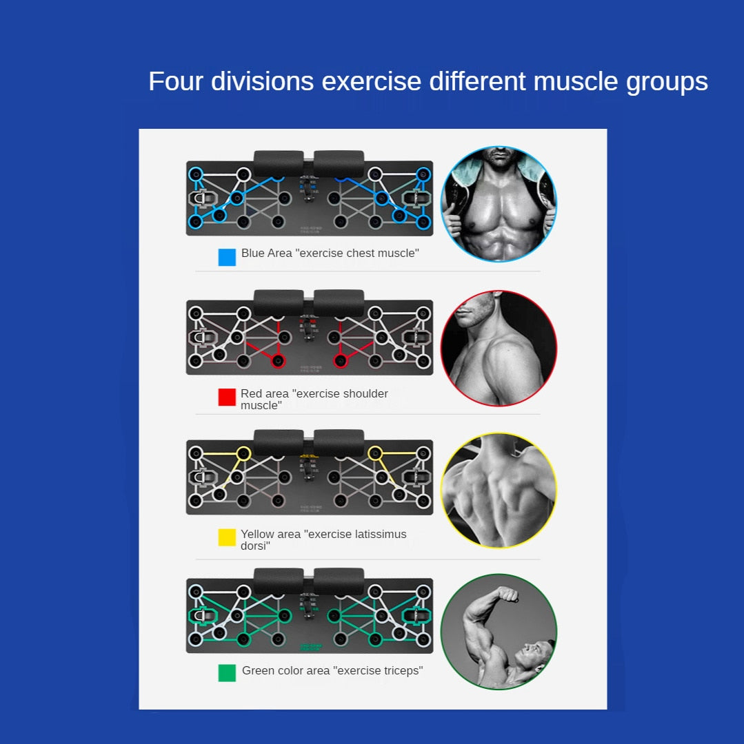 Push-Up Board with Resistance Bands – Home Gym Trainer