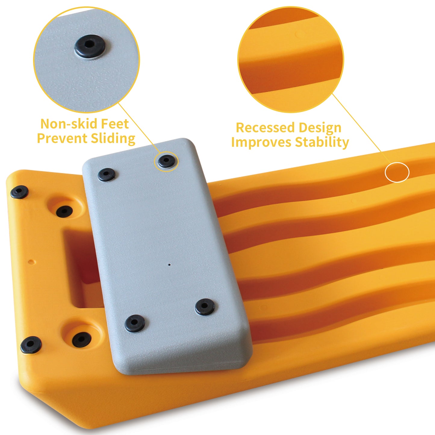 Adjustable Aerobics Step Platform (Yellow)