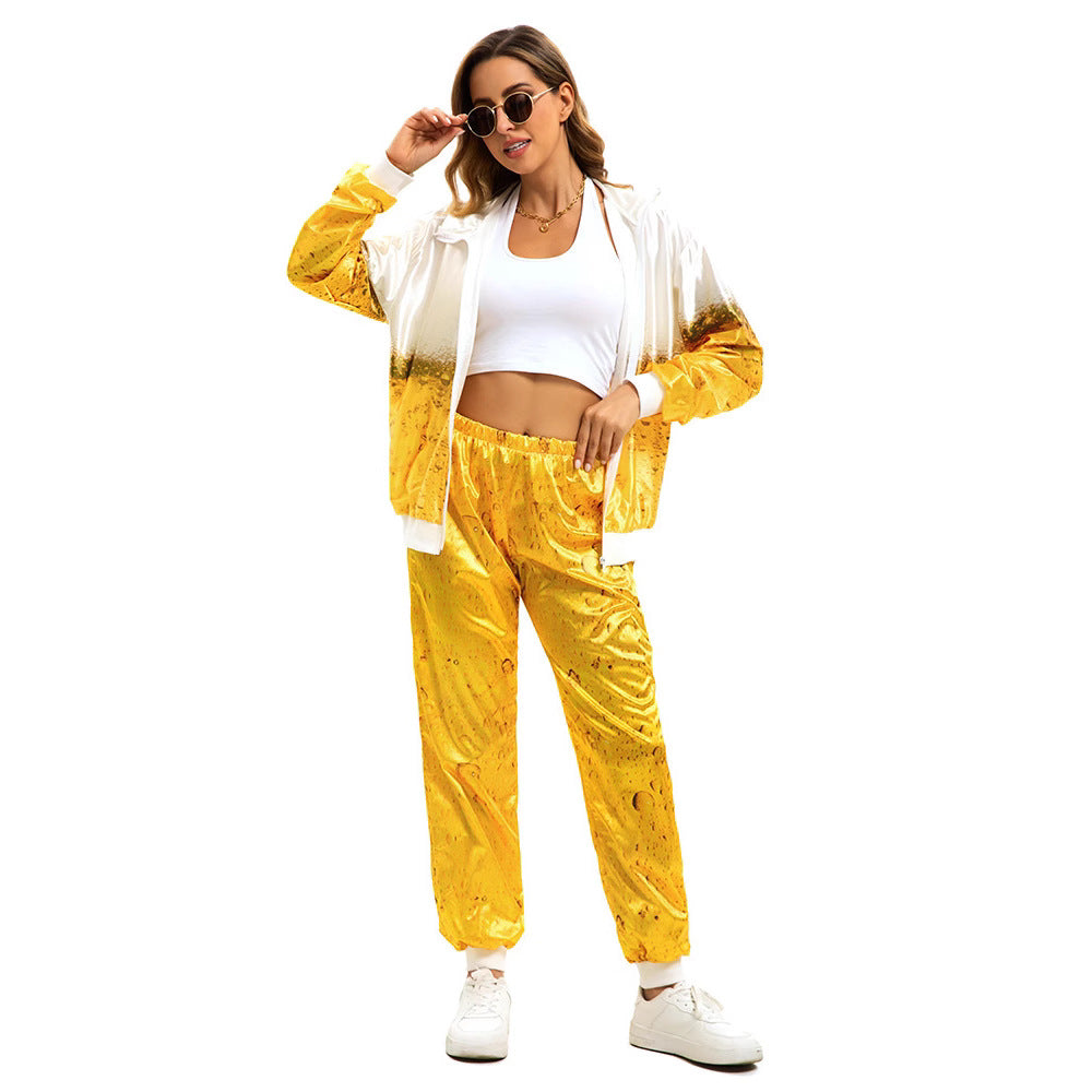 Women’s Two‑Piece Sweater Fleece Set – Long Sleeve Zipper Pant Suit