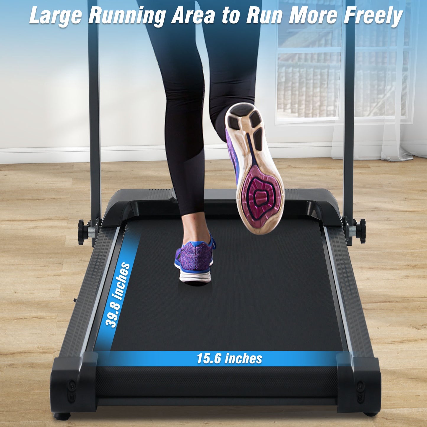 Folding Treadmill 2.5HP with Incline & Bluetooth Speaker