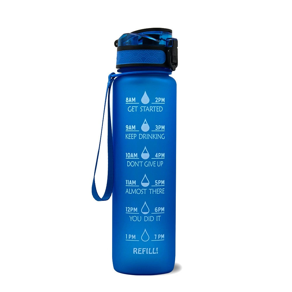 1L Motivational Water Bottle – Tritan Leakproof Sports Kettle