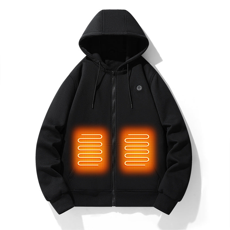 Men’s Heated Hoodie – 5‑Zone Intelligent Zipper Jacket