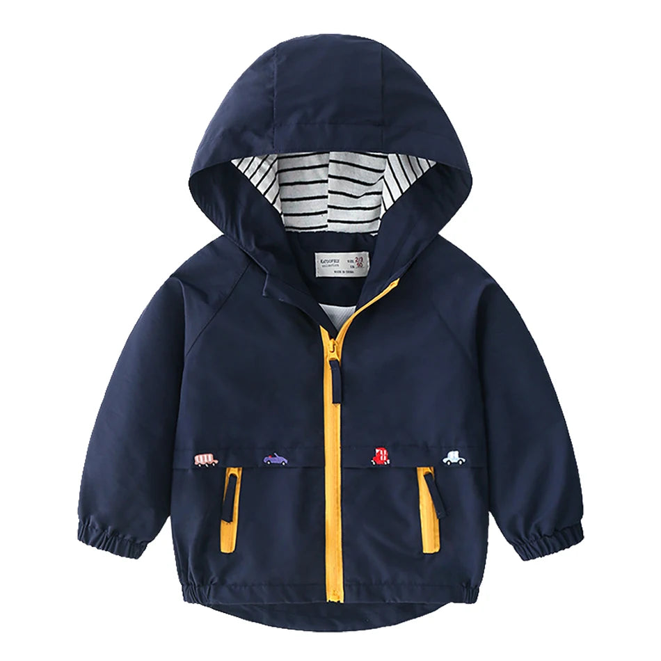 Kids Hooded Fleece Jacket – Winter Windbreaker for Boys
