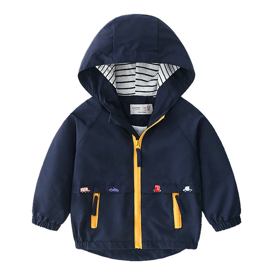 Kids Hooded Fleece Jacket – Winter Windbreaker for Boys