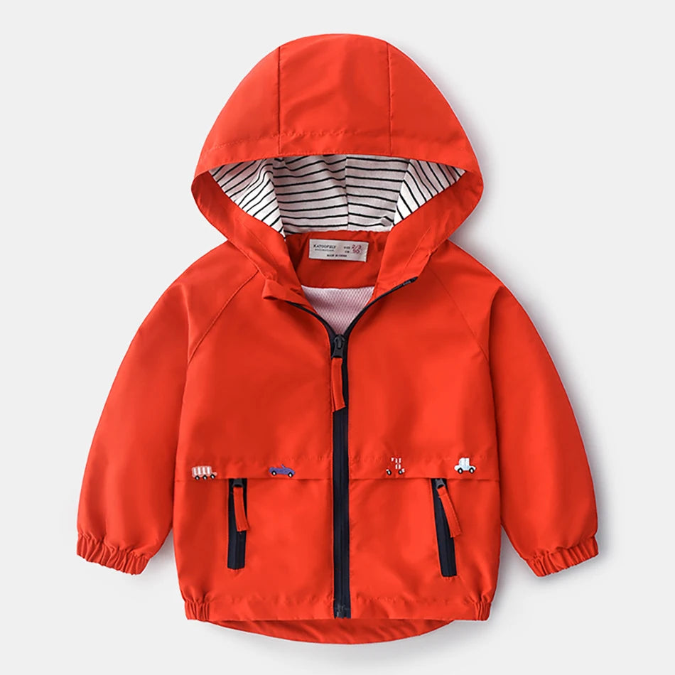 Kids Hooded Fleece Jacket – Winter Windbreaker for Boys