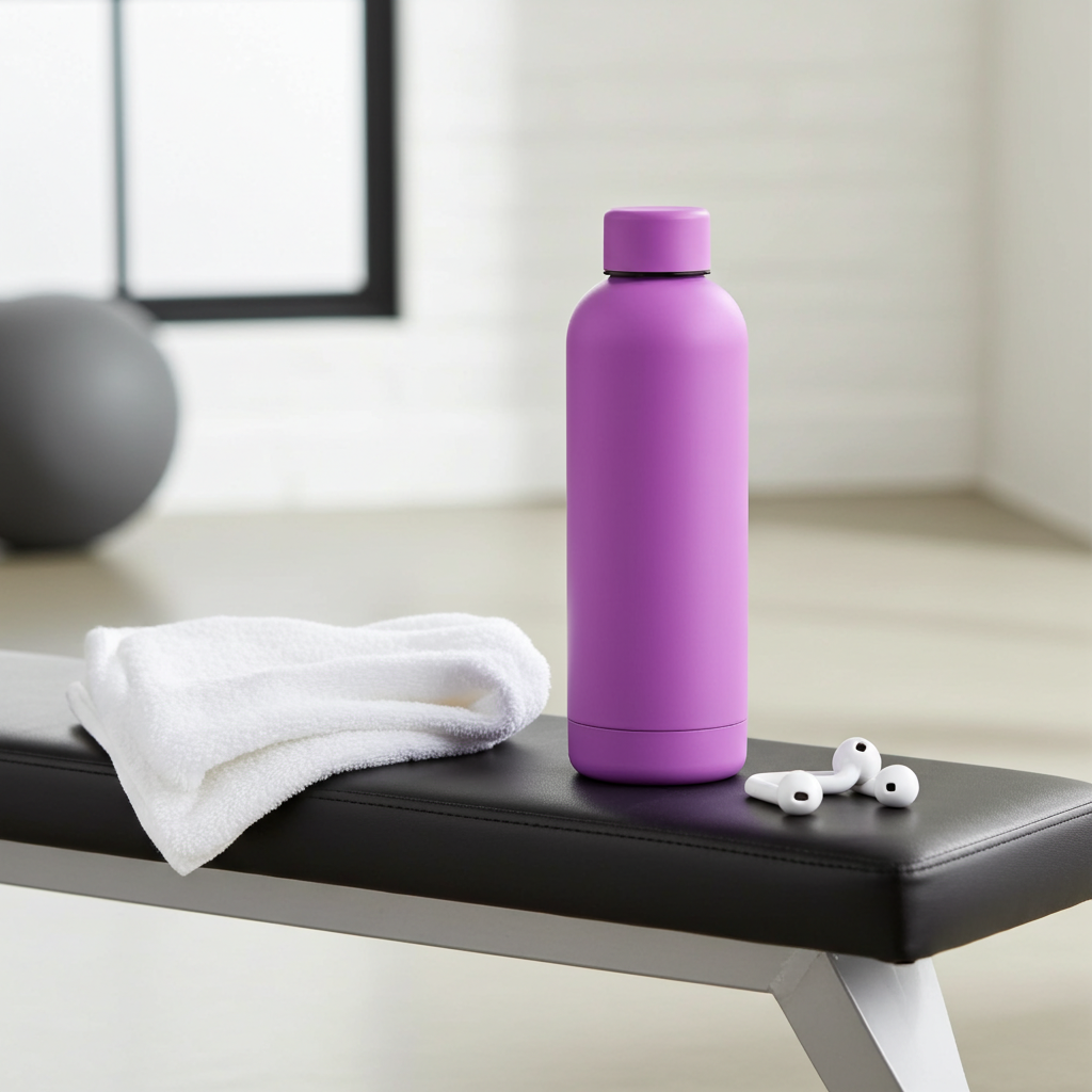 17oz Rubber Vacuum Insulated Stainless Steel Water Bottle.