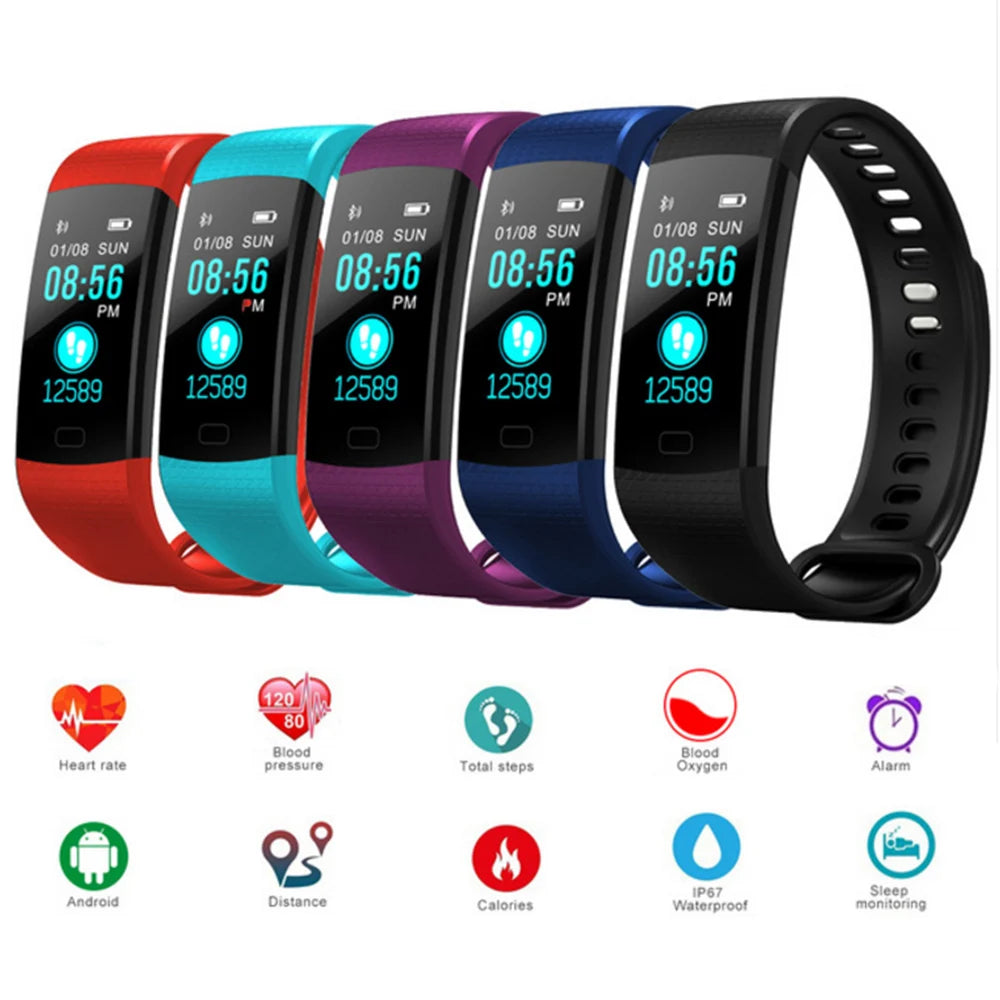 Y5 Smart Bracelet – Heart Rate & Fitness Tracker, Blood Pressure Monitor, Waterproof