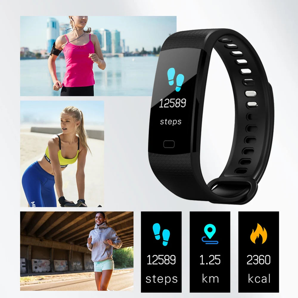 Y5 Smart Bracelet – Heart Rate & Fitness Tracker, Blood Pressure Monitor, Waterproof