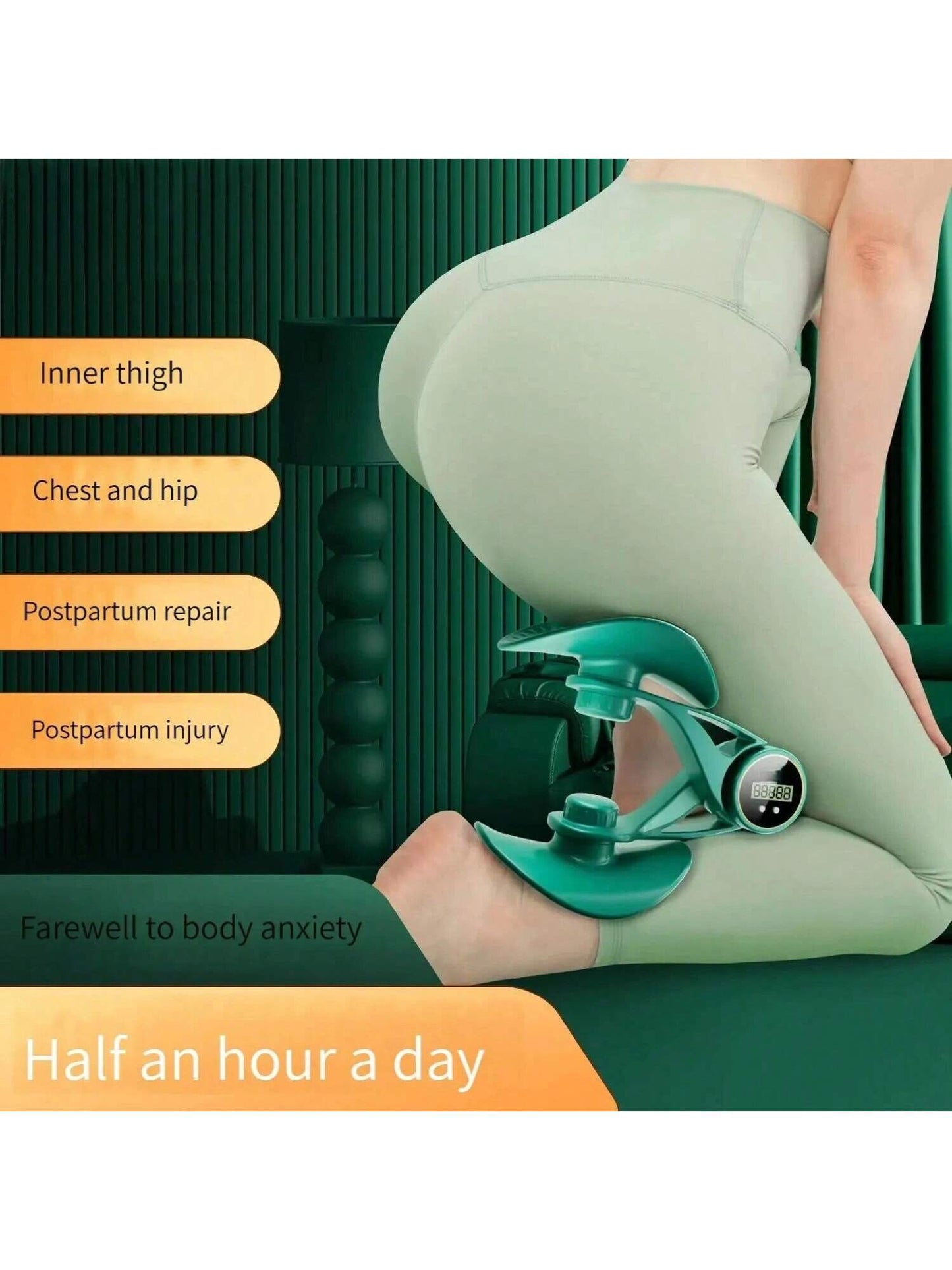 Inner Thigh & Pelvic Floor Trainer – 3 Intensity Levels with LED Counter