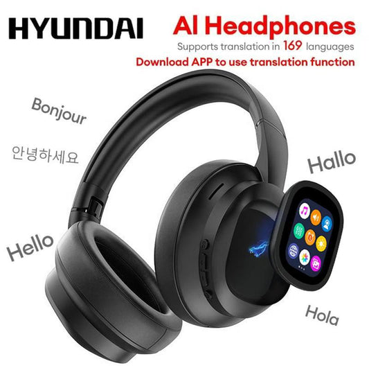 AI Translation Headphones with Touch Screen | Noise Cancelling