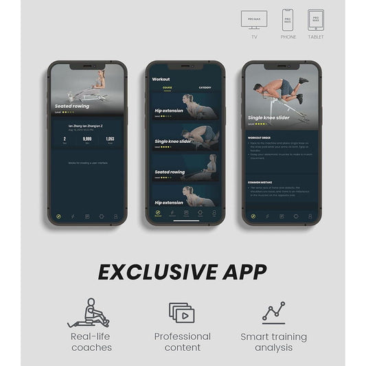 Pro Max 4‑in‑1 Home Gym – Rowing, Leg Press, Ab Glider & Roman Chair