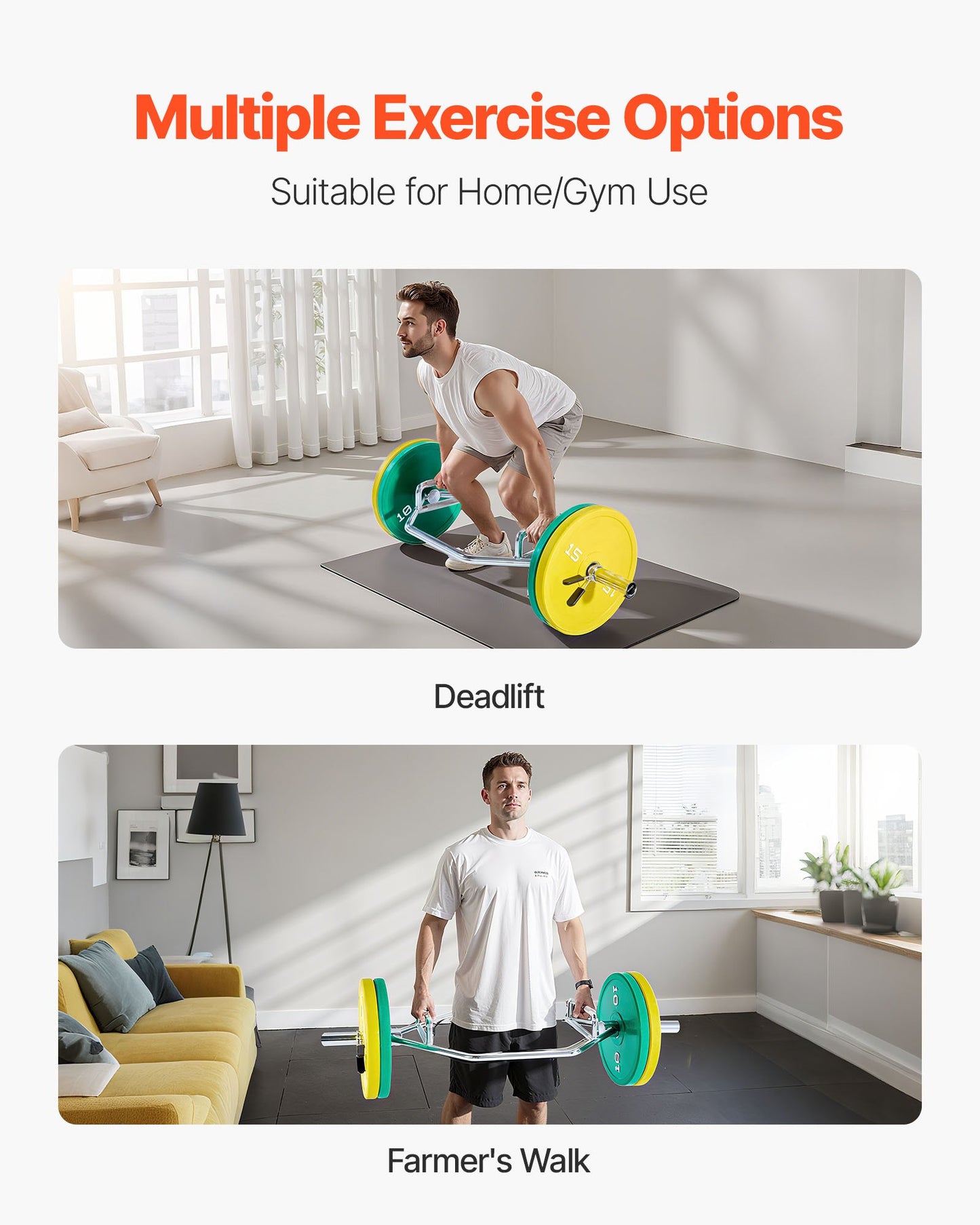 Heavy-Duty 800lb Olympic Hex Trap Bar – Silver Edition