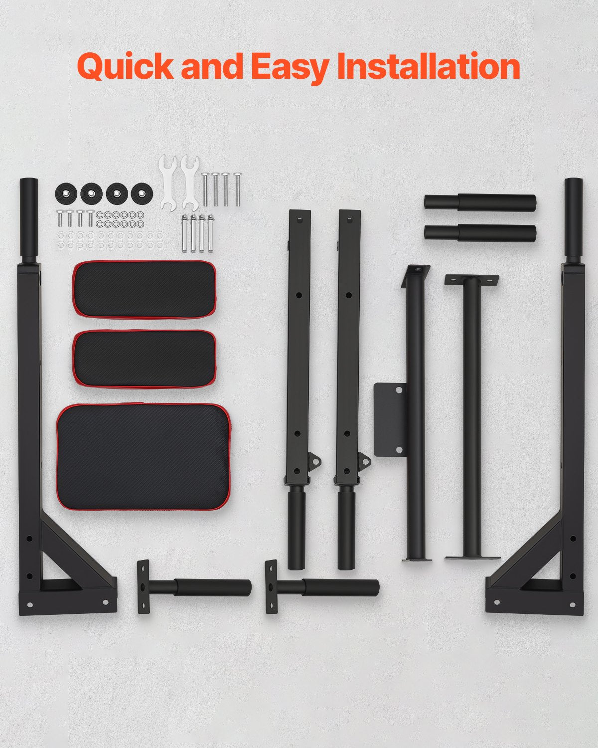 Wall Mounted 440 Lbs Capacity Pull Up & Dip Station